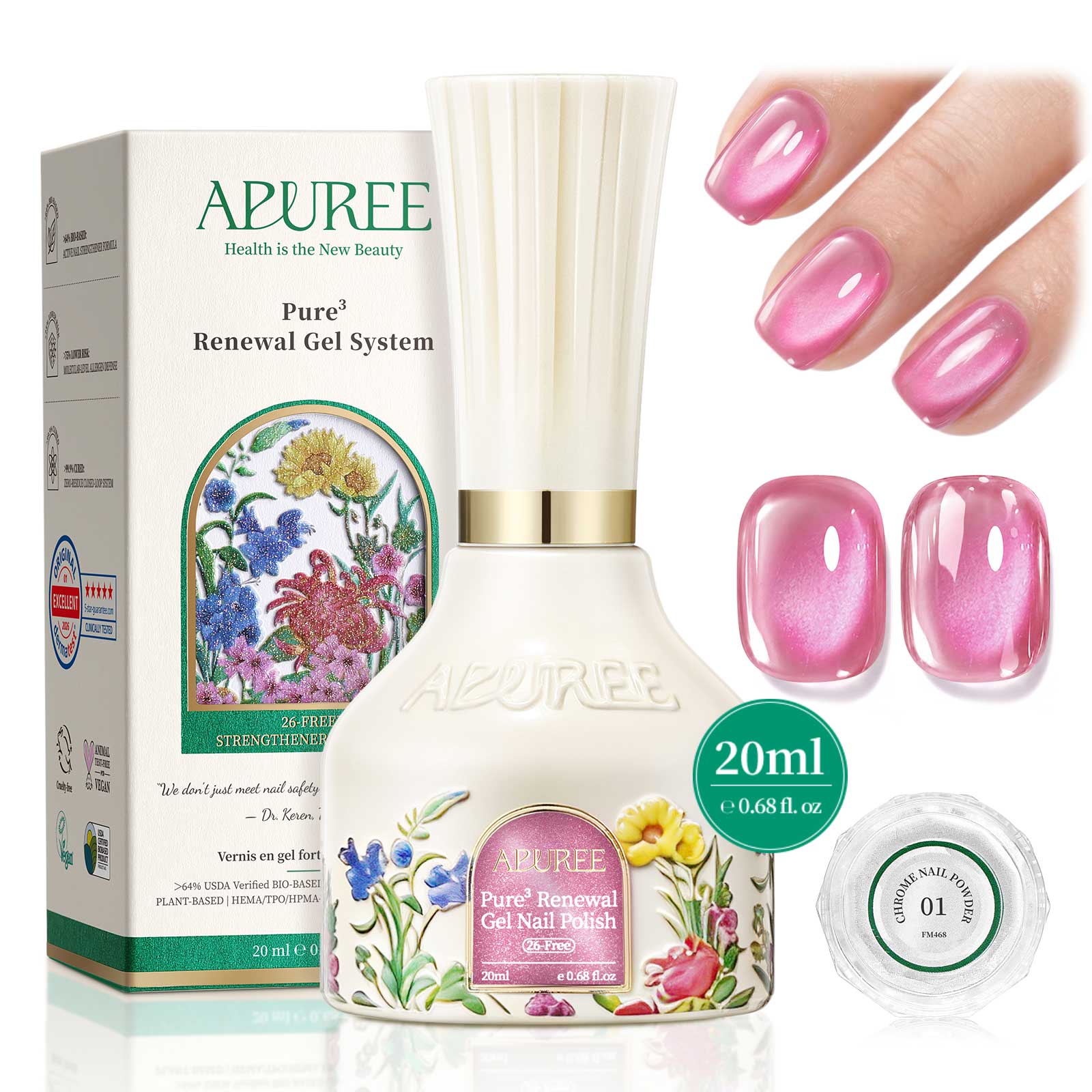 APUREE Best Gel Nail Polish-Pink Aura