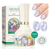 APUREE Lilac Blue Strengthener Gel Nail Polish Color Swatch Glossy Finish