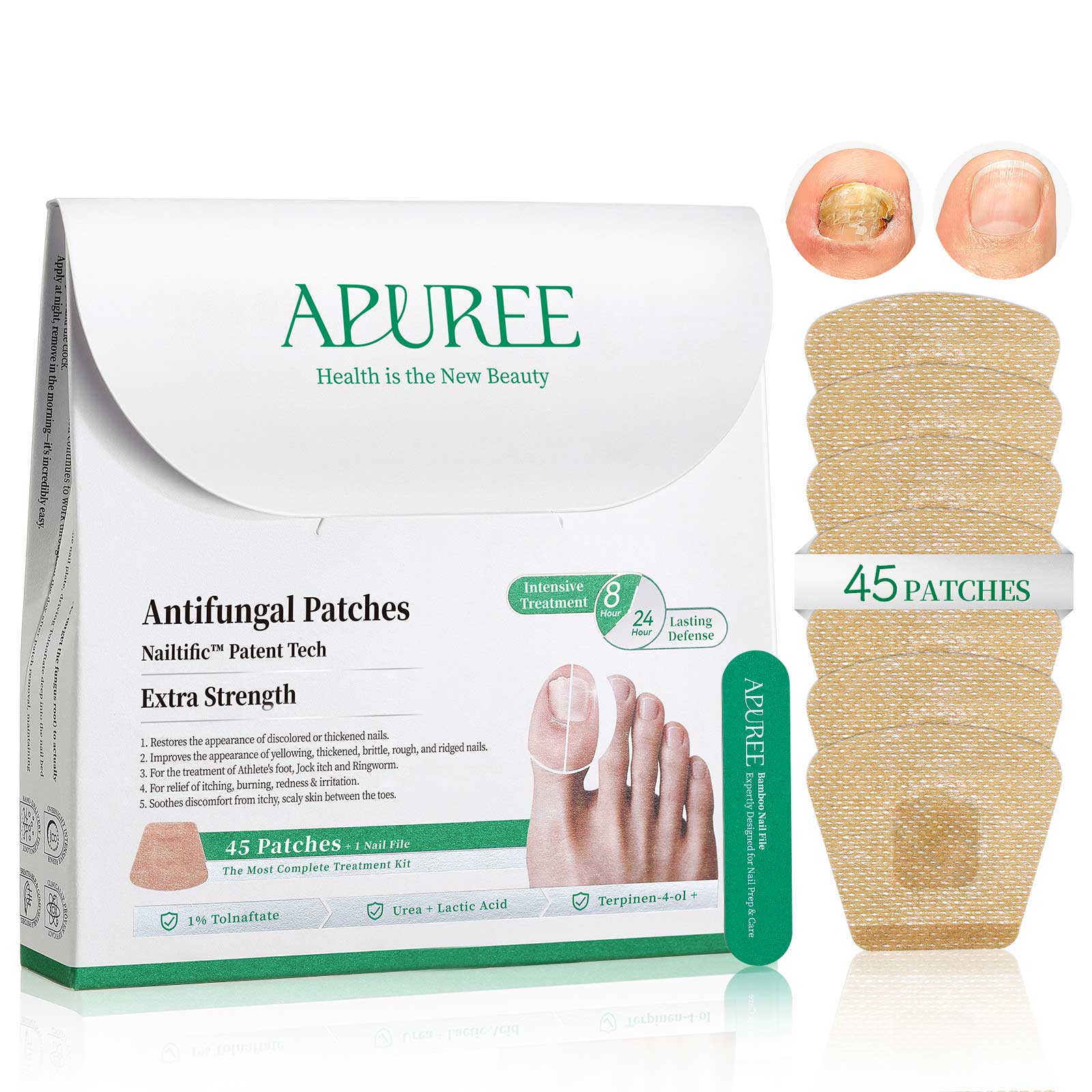 Extra Strength Nail Renewal Patches : 8-Hour Intensive Nightly Restoration 45 PCS