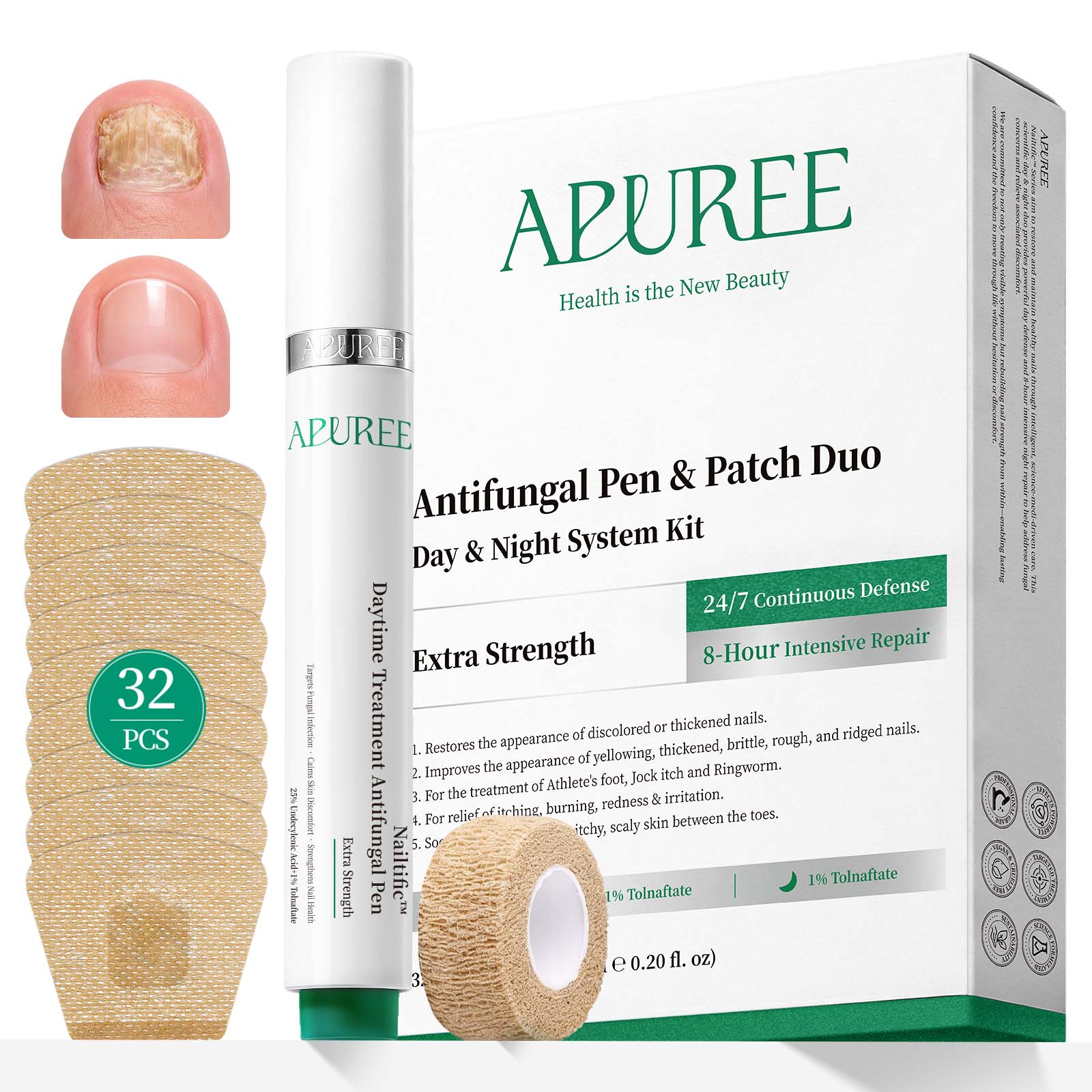 Antifungal Pen & Patch Kit with 26-Free, Maximum-Strength Formula
