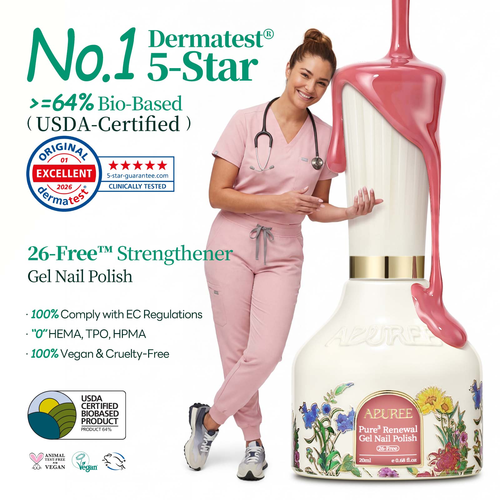 APUREE Nail Growth Strengthener Gel Polish