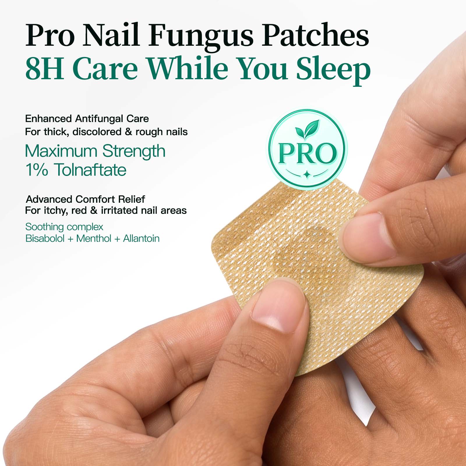 APUREE nail fungus patches pro before and after with 1% tolnaftate