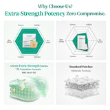 Apuree advanced nail renewal solution with enhanced formula compared to standard patches for stronger nail repair performance