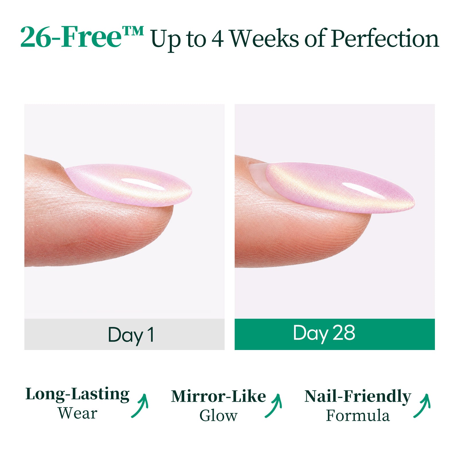 26-Free™ Cat Eye Gel Nail Polish: >64% Bio-Based, 0.68 fl. oz -Opal Bloom