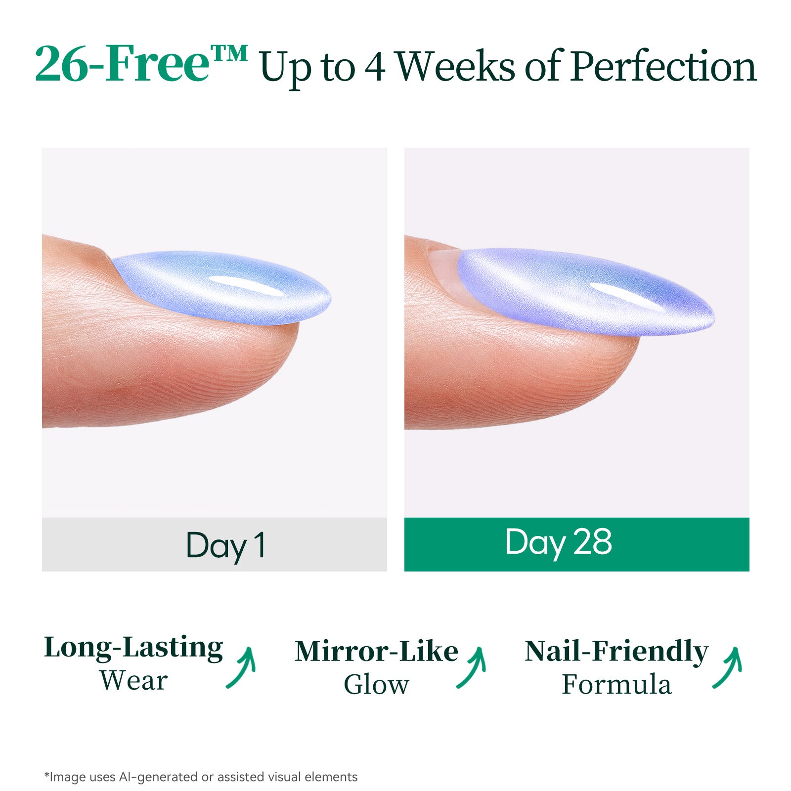 26-Free™ Cat Eye Gel Nail Polish: >64% Bio-Based, 0.68 fl. oz -Siren's Cove