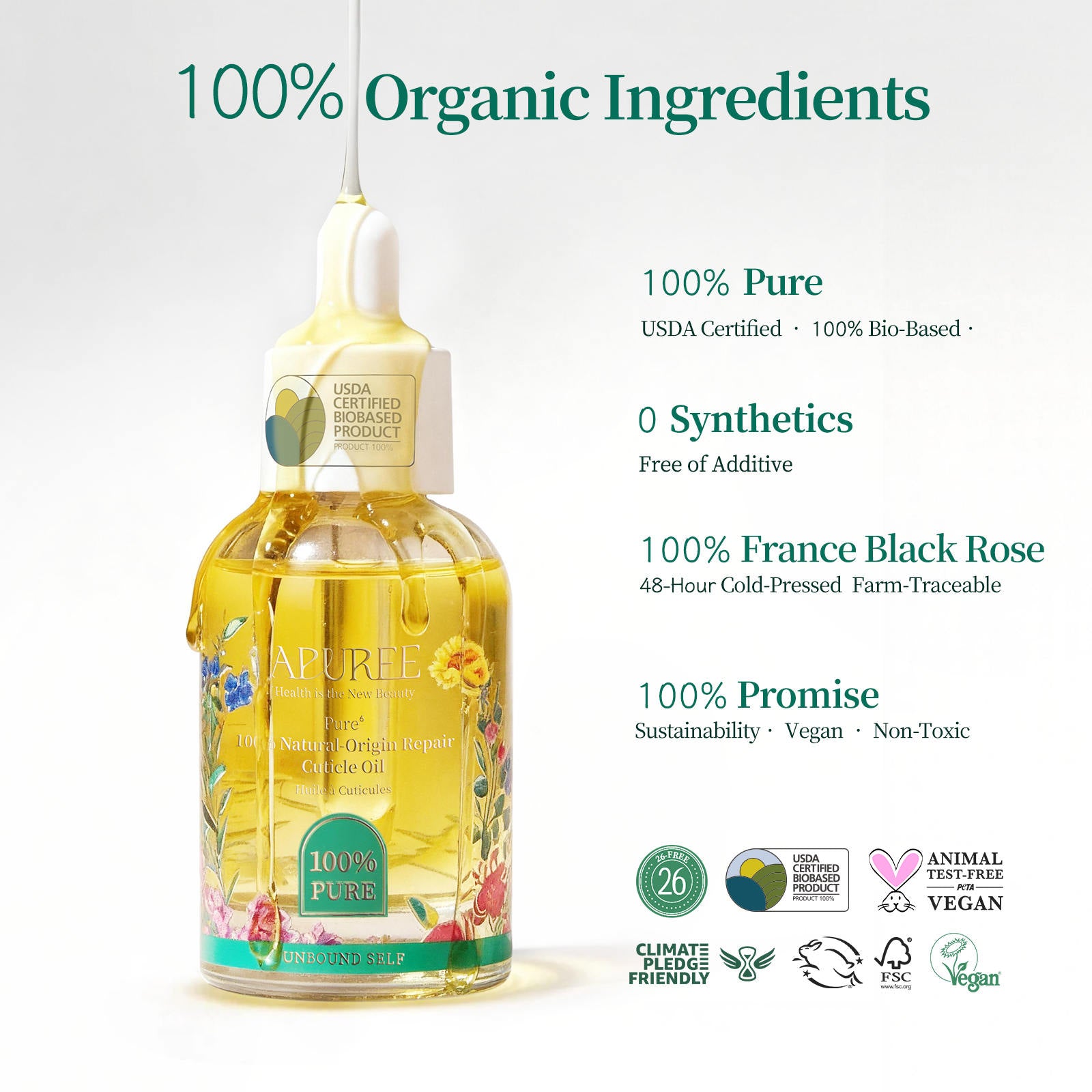 APUREE Cuticle Oil 100% Natural Origin