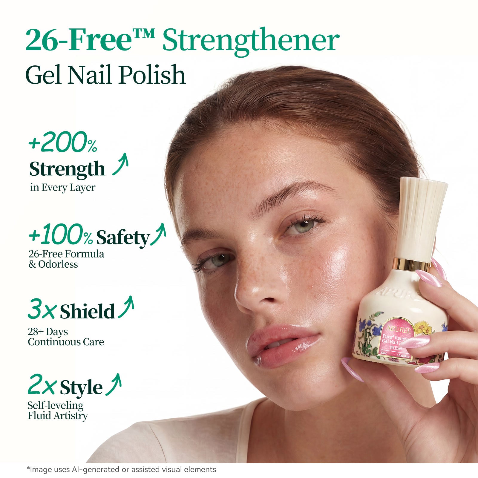 26-Free™ Cat Eye Gel Nail Polish: >64% Bio-Based, 0.68 fl. oz -Aqua Aura