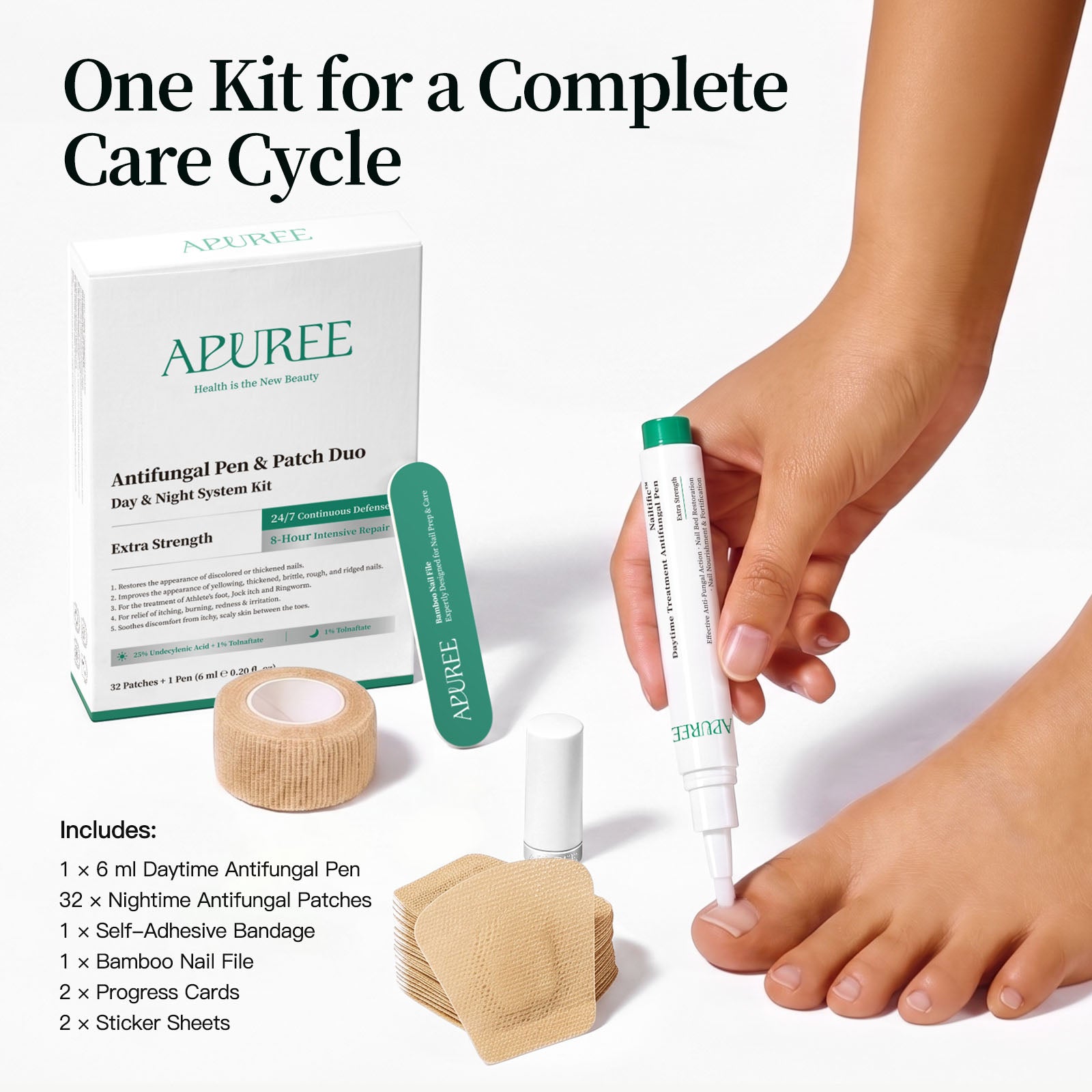 Antifungal Pen & Patch Kit with 26-Free, Maximum-Strength Formula