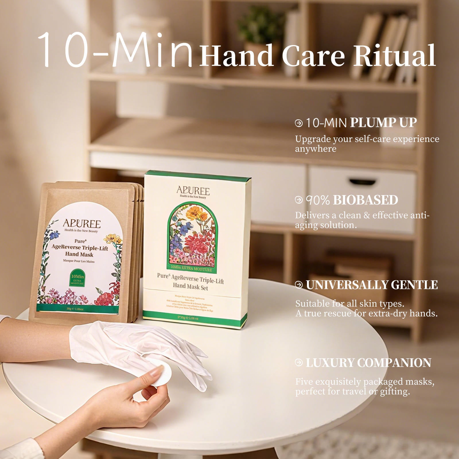 Apuree Plantifique Hand Mask with 100% Botanical Formula