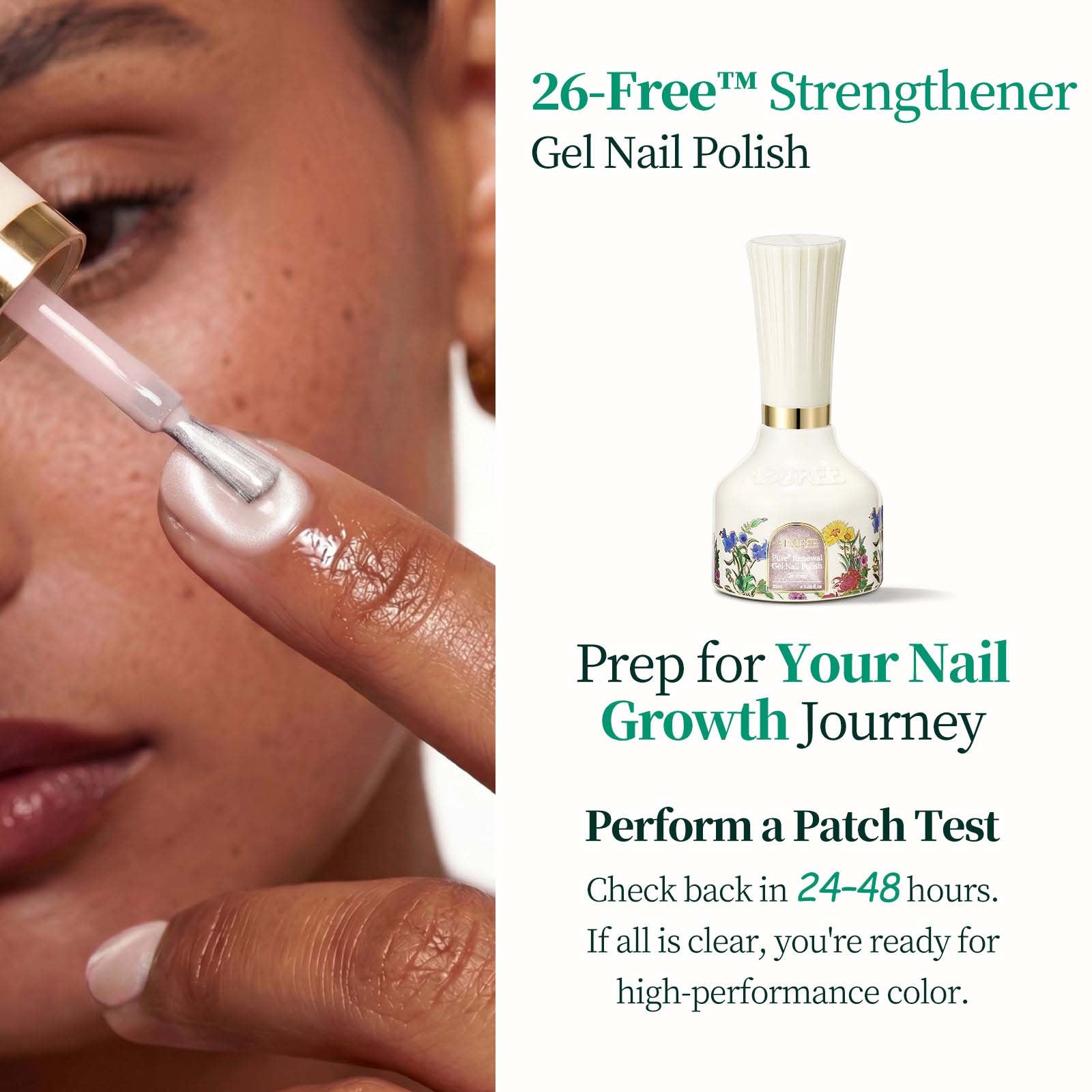 APUREE Nail Strengthener Gel Polish Patch Test and Nail Care Guide