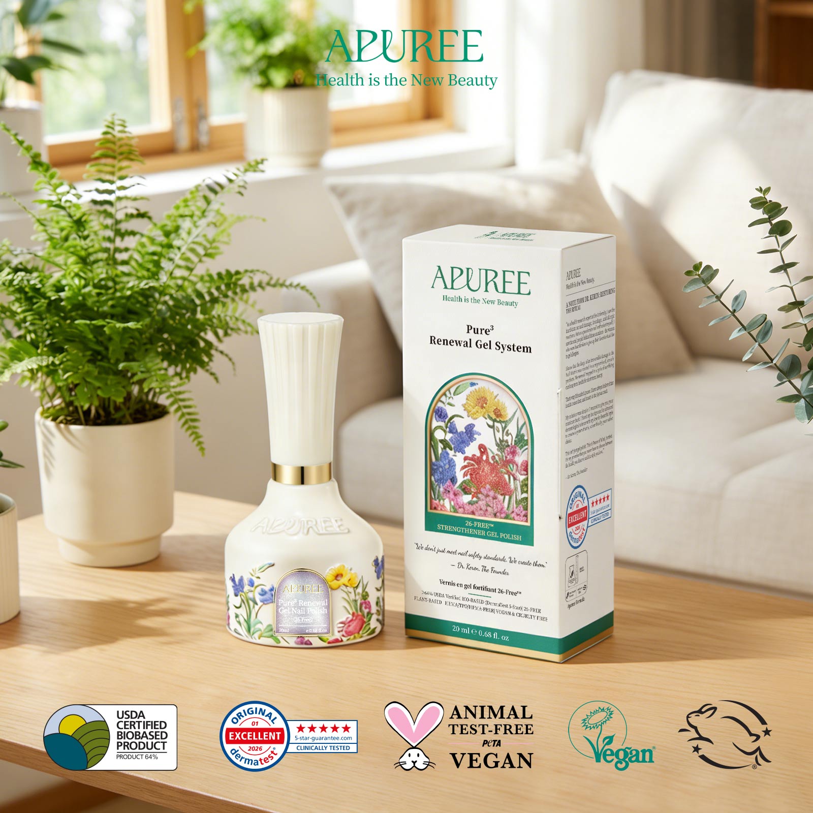 APUREE Pure Renewal Gel Nail Polish Home Nail Care and Manicure Set
