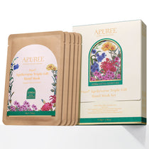 Pure⁶ AgeReverse Triple-Lift Hand Mask Set: 10-Minute Extra Moisture, Organic Multi-peptide, 5 Pairs